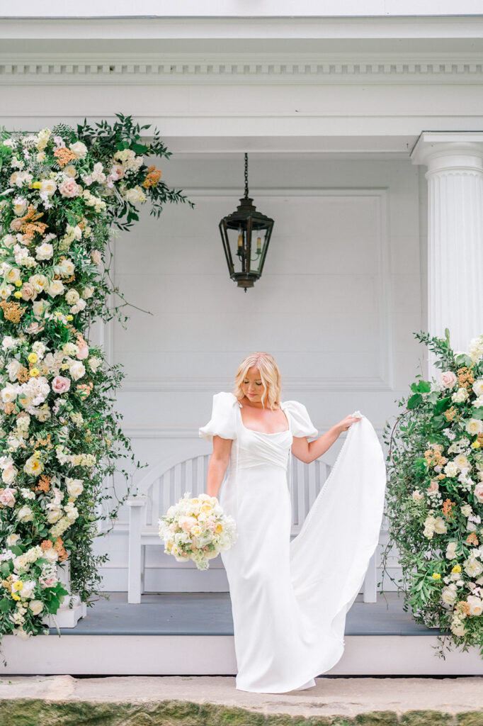 bridal dress garden wedding smith farm gardens