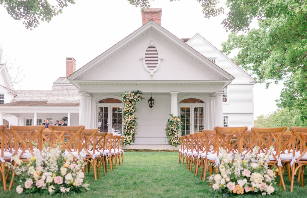 venue ceremony set up smith farm gardens