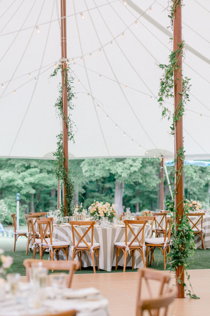 tented outdoor garden wedding at smith farm gardens