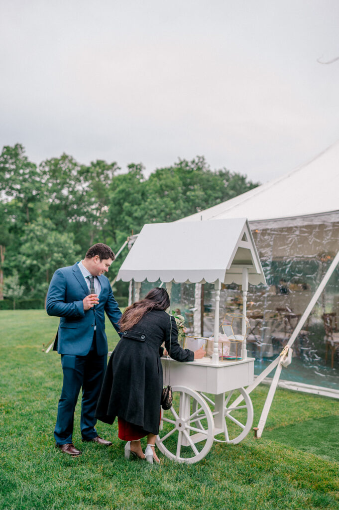 tented outdoor garden wedding