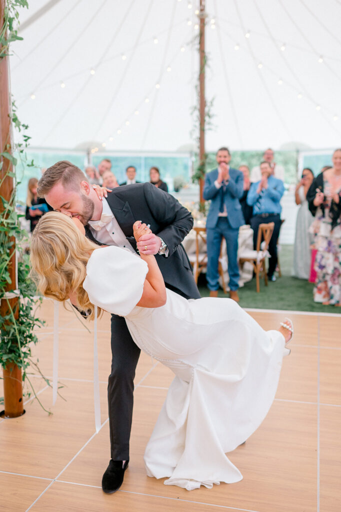 first dance dip garden wedding smith farm gardens