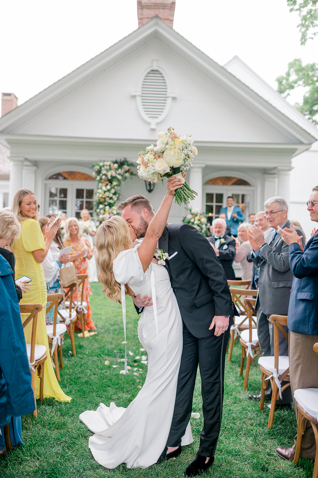 kiss the bride garden wedding