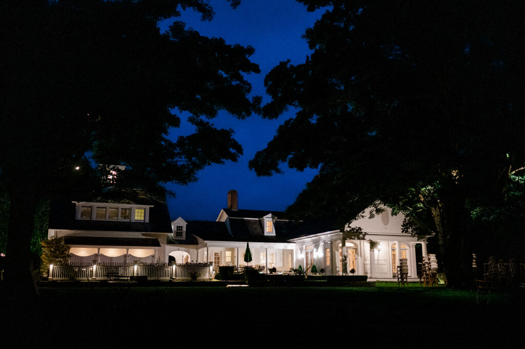 smith farm gardens garden wedding venue at night