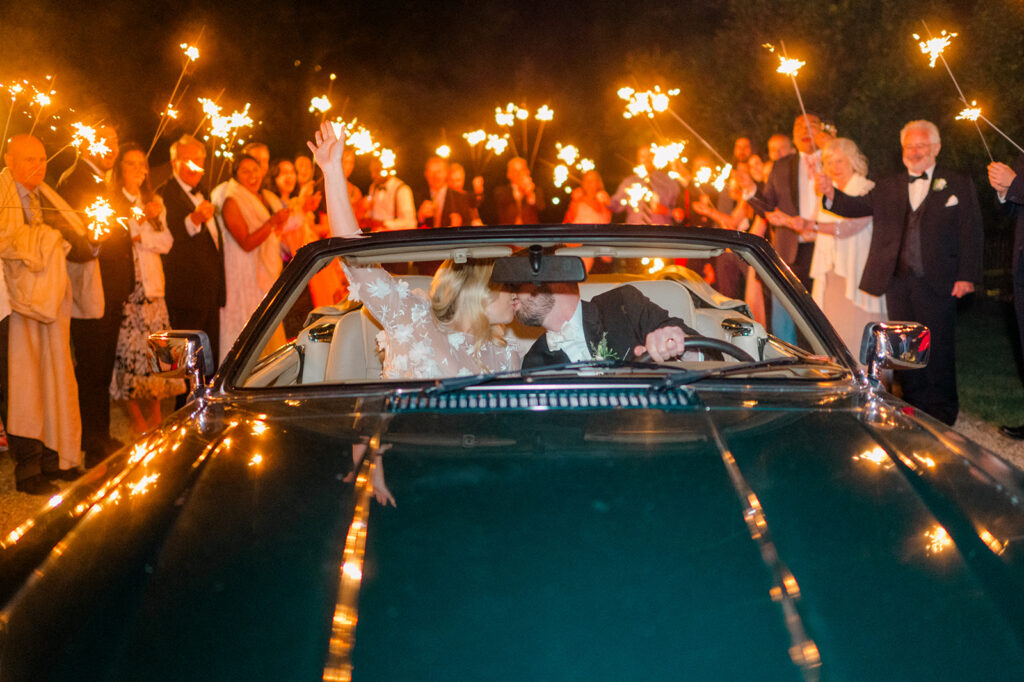 sparkler send off garden wedding