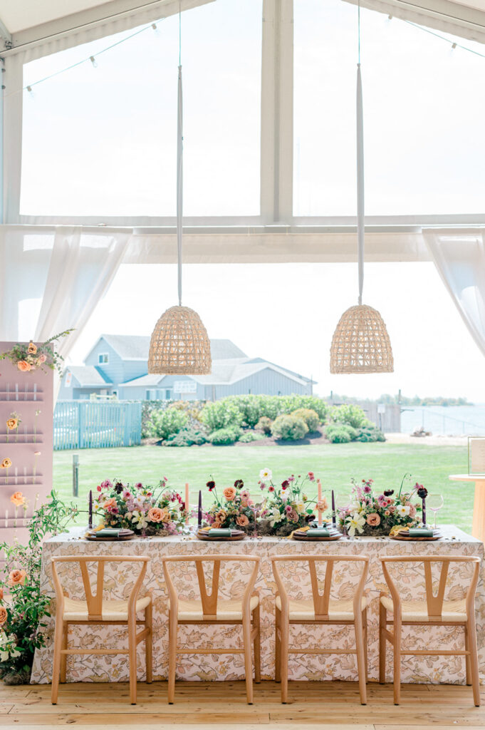 gorgeous wedding reception with a view in Connecticut