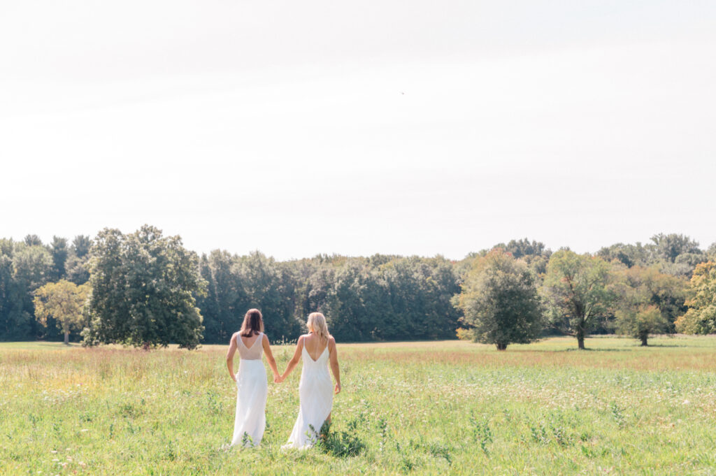 New England wedding weekend for two brides
