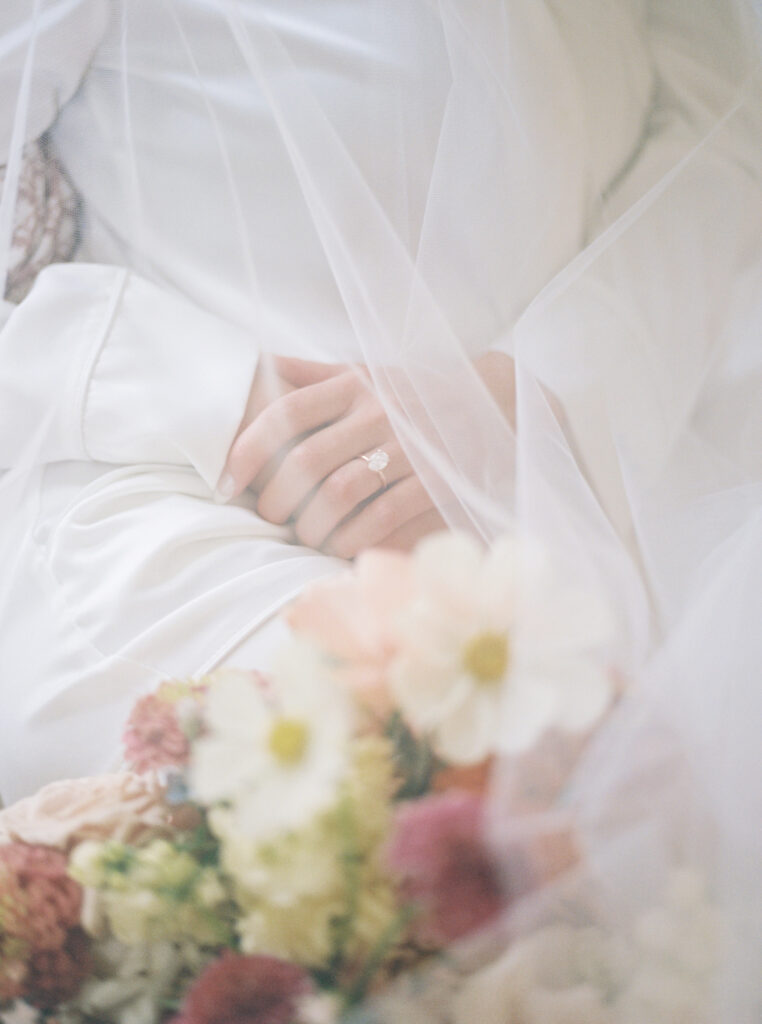 wedding day closeup of bride