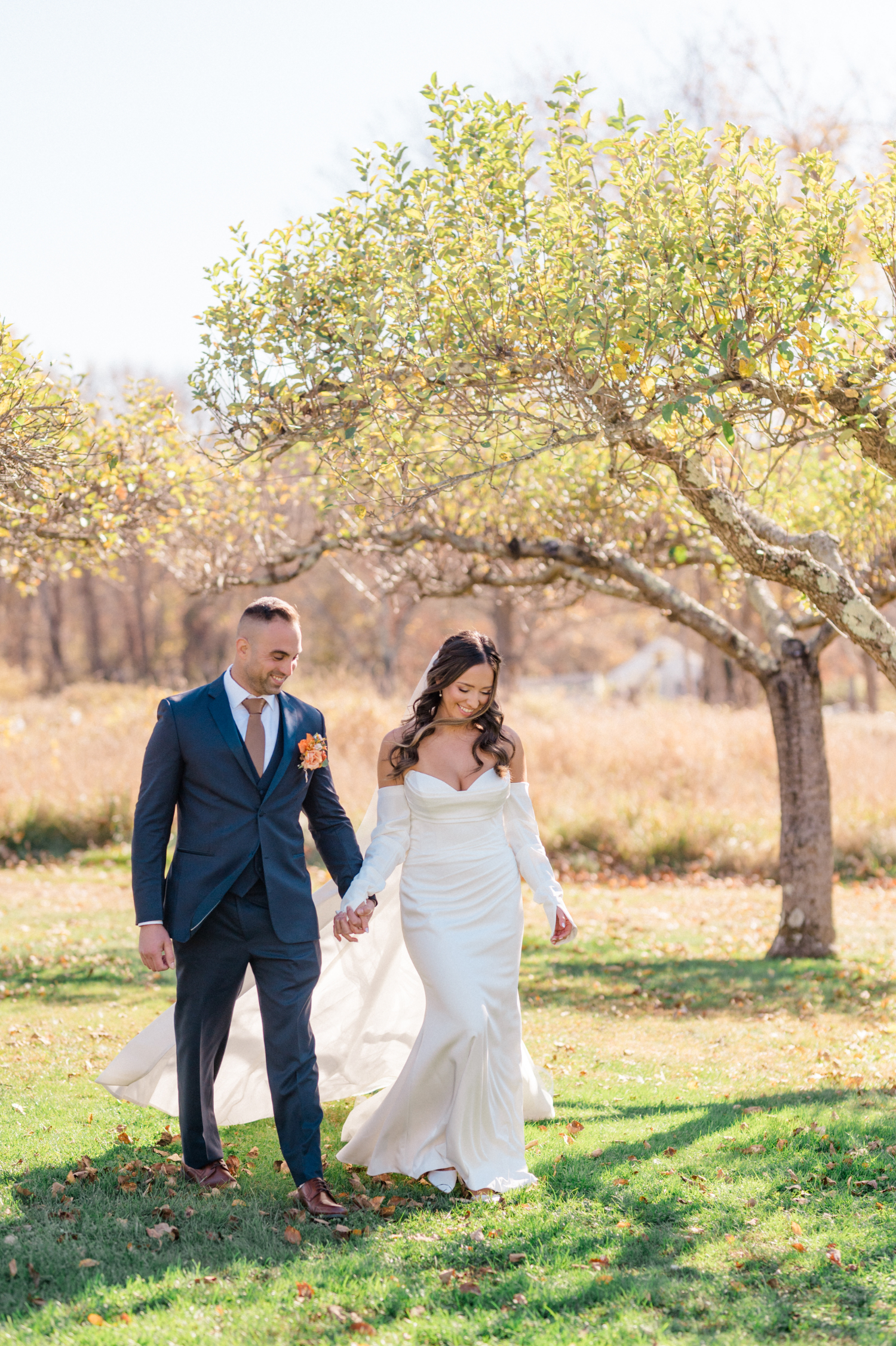 bride and groom during a new England wedding weekend