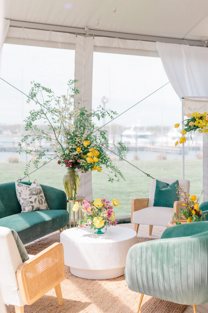 lounge seating at a wedding