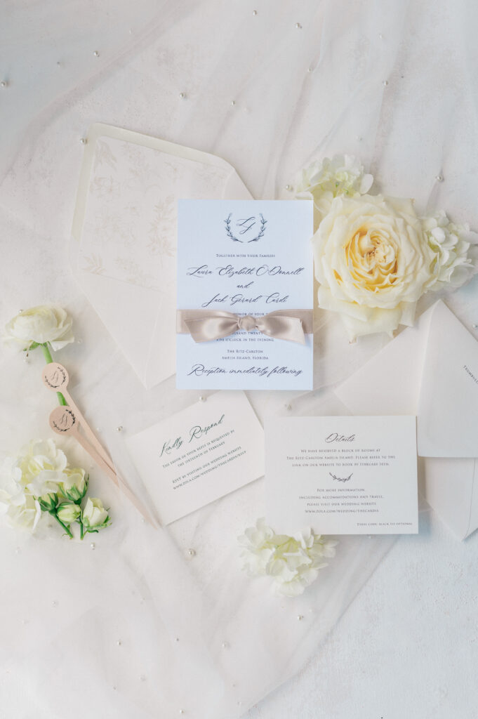 gorgeous classic wedding invitation suite