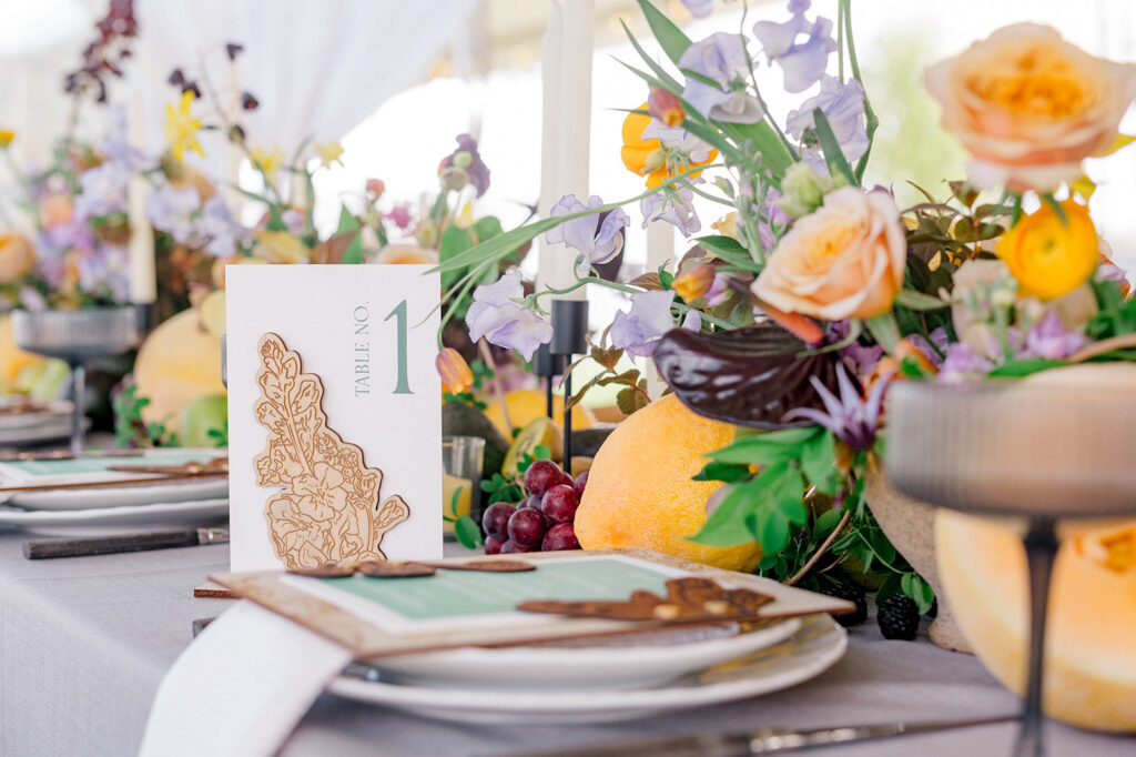 whimsical wedding tablescape