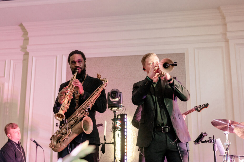 Live band play for wedding at the Ritz Carlton Amelia Island. 