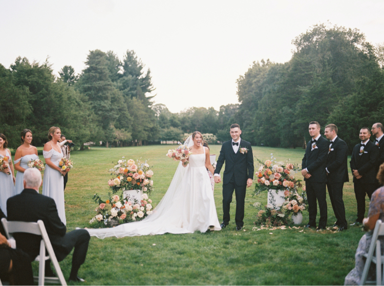 couple happy after saying their vows 